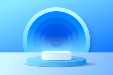 Mor mor menekşe 3d nesne silindir kaidesel podyum gradyan renk görünümünü en aza indir