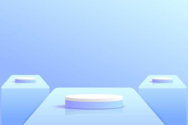 Mor mor menekşe 3d nesne silindir kaidesel podyum gradyan renk görünümünü en aza indir