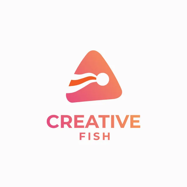 Creative Fish Logo Logo Lososa Koncept Rybího Designu Design Čerstvého — Stockový vektor