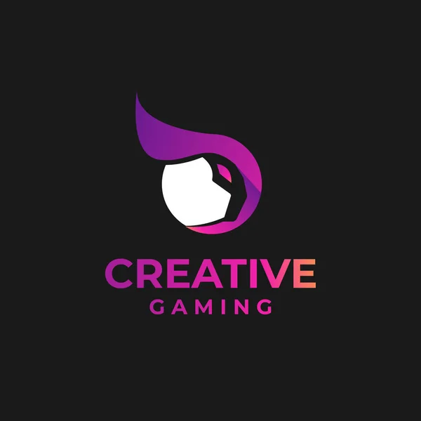 Creatieve Gaming Vorm Logo Gaming Logo Ontwerp Abstract Spel Ontwerp — Stockvector