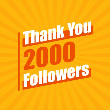 2000 takipçi ve 2K takipçisi modern renkli tasarımı kutluyor..