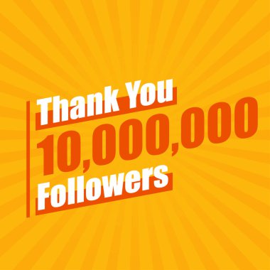 100.000 takipçi ve 10M takipçileri modern renkli tasarımı kutluyor..