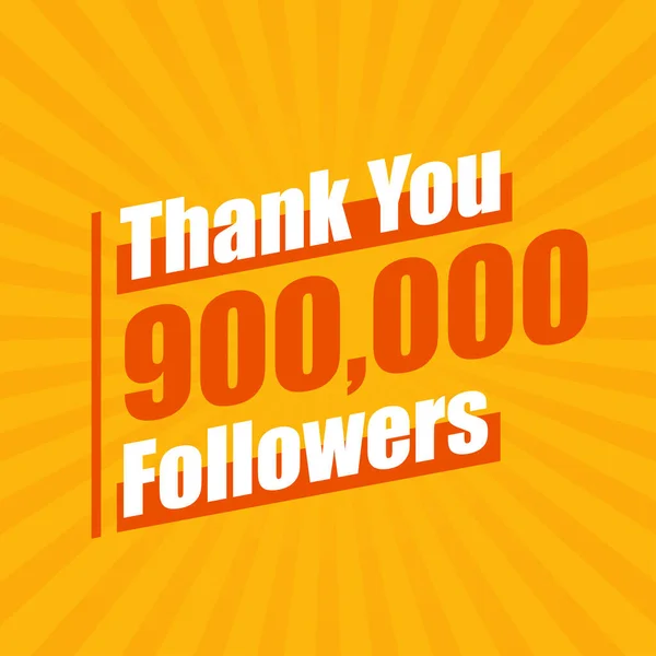Thanks 900000 Followers 900K Followers Celebration Modern Colorful Design — Stock Vector