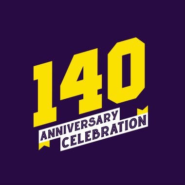 140. yıldönümü kutlama vektör tasarımı, 140 yıl dönümü.