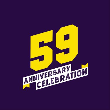 59. Yıldönümü Kutlama Vektör Tasarımı