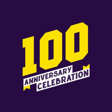 100. yıldönümü kutlama vektör tasarımı, 100. yıl dönümü