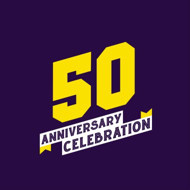 50. yıldönümü kutlama vektör tasarımı, 50. yıl dönümü