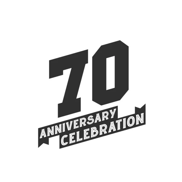 70周年庆祝贺卡 70周年 — 图库矢量图片