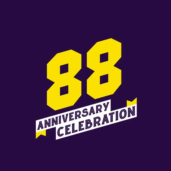 88Th Anniversary Celebration Vector Design Anni Anniversario — Vettoriale Stock