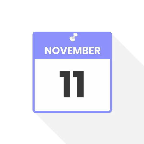11月11日日历图标 月份日历图标矢量插图 — 图库矢量图片