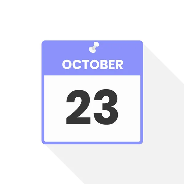 10月23日日历图标 月份日历图标矢量插图 — 图库矢量图片