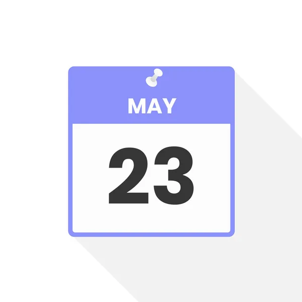 5月23日カレンダーアイコン 月のカレンダーのアイコンのベクトルイラスト — ストックベクタ