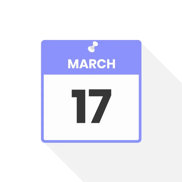 Εικονίδιο Ημερολογίου Μαρτίου Εικόνα Διανύσματος Εικονιδίων Ημερολογίου Ημερομηνίας Μήνα — Διανυσματικό Αρχείο