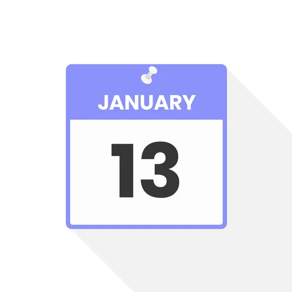Enero Icono Del Calendario Fecha Mes Icono Del Calendario Ilustración — Vector de stock
