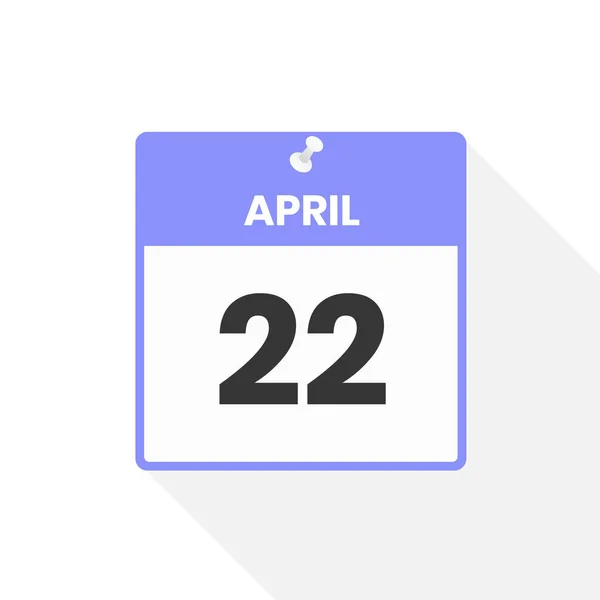 Kalenderblatt Für Den April Datum Monat Kalendersymbol Vektor Illustration — Stockvektor
