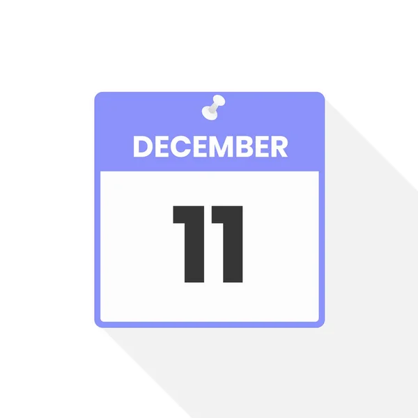 Kalenderblatt Für Den Dezember Datum Monat Kalendersymbol Vektor Illustration — Stockvektor