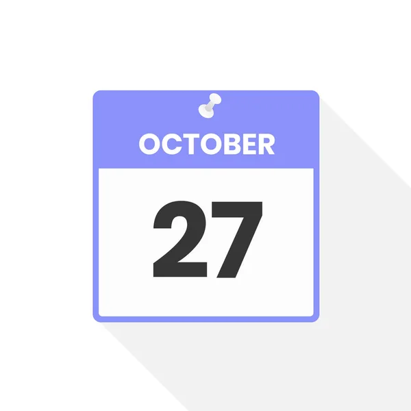 Οκτωβρίου Εικονίδιο Ημερολογίου Εικόνα Διανύσματος Εικονιδίων Ημερολογίου Ημερομηνίας Μήνα — Διανυσματικό Αρχείο