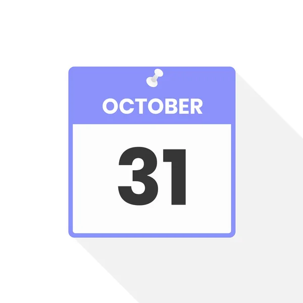 Oktober Kalenderikon Datum Månadskalender Ikon Vektor Illustration — Stock vektor