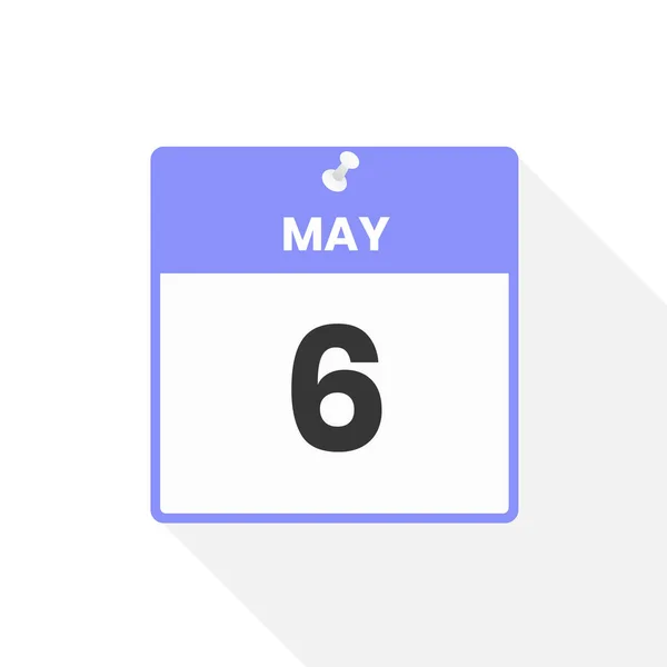 Ikona Kalendáře Května Datum Ilustrace Vektoru Měsíčního Kalendáře — Stockový vektor