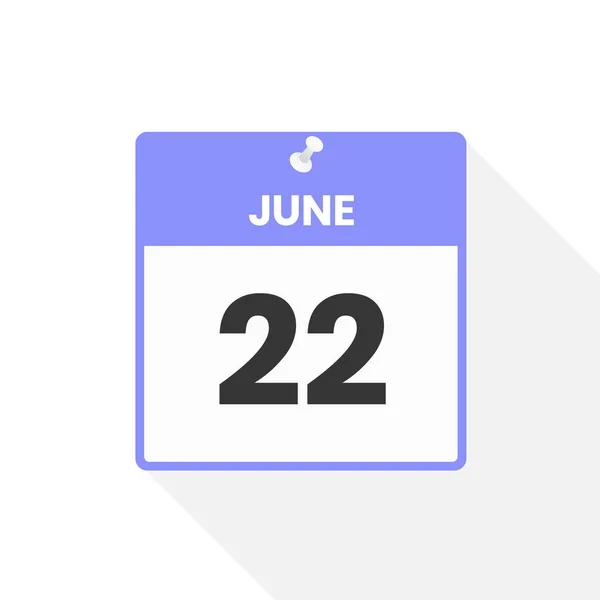 Ikona Kalendáře Června Datum Ilustrace Vektoru Měsíčního Kalendáře — Stockový vektor