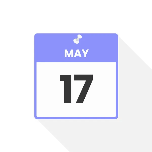 Kalenderblatt Für Den Mai Datum Monat Kalendersymbol Vektor Illustration — Stockvektor