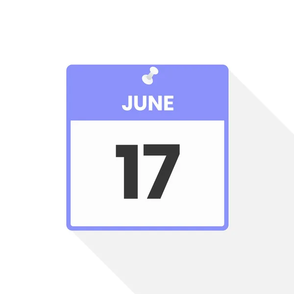 Junho Ícone Calendário Data Mês Calendário Ícone Vetor Ilustração —  Vetores de Stock