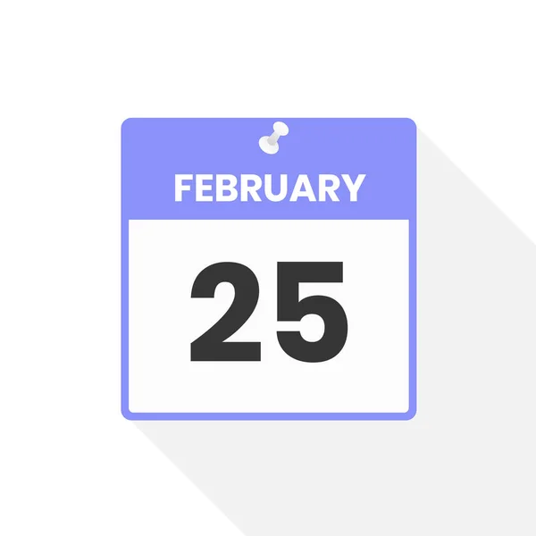 Εικονίδιο Ημερολογίου Φεβρουαρίου Εικόνα Διανύσματος Εικονιδίων Ημερολογίου Ημερομηνίας Μήνα — Διανυσματικό Αρχείο