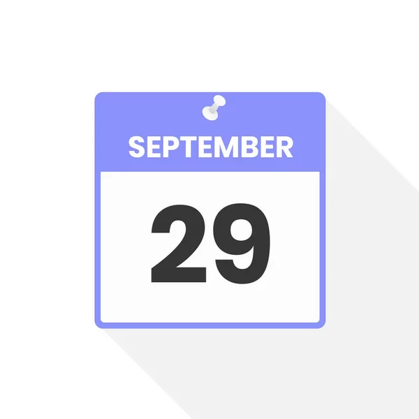 Ícone Calendário Setembro Data Mês Calendário Ícone Vetor Ilustração — Vetor de Stock