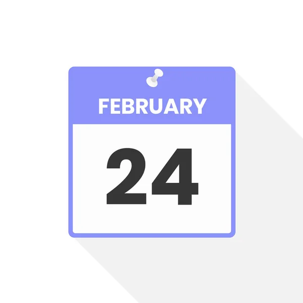 Fevereiro Ícone Calendário Data Mês Calendário Ícone Vetor Ilustração — Vetor de Stock