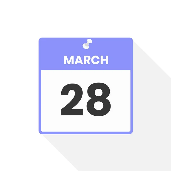 Marca Ikona Kalendarza Data Ilustracja Wektora Kalendarza Miesięcznego — Wektor stockowy