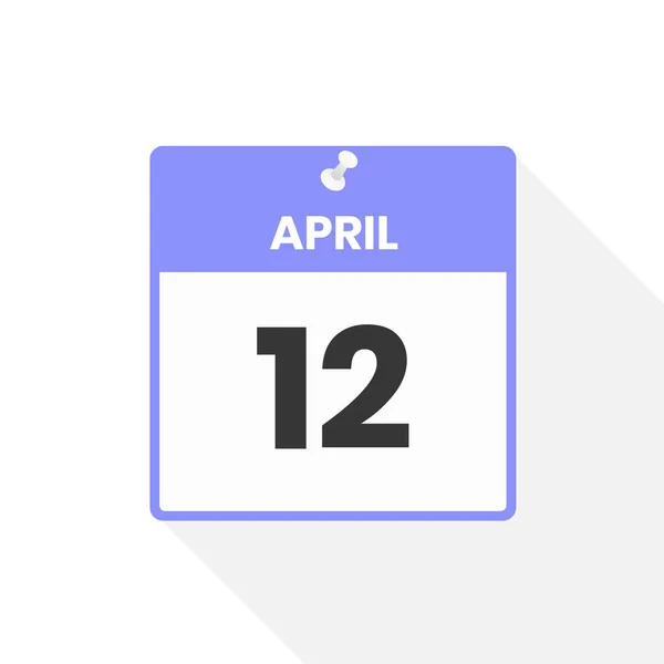 Квітня Значок Календаря Дата Місяць Значок Календаря Векторні Ілюстрації — стоковий вектор