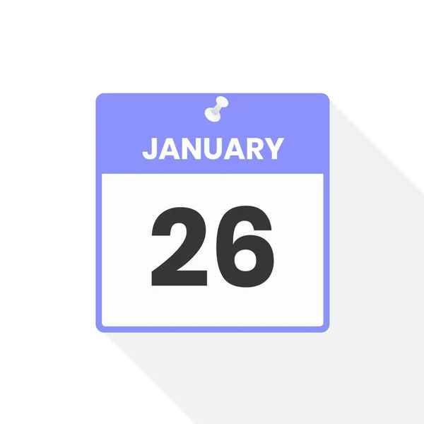 Ikona Kalendáře Ledna Datum Ilustrace Vektoru Měsíčního Kalendáře — Stockový vektor