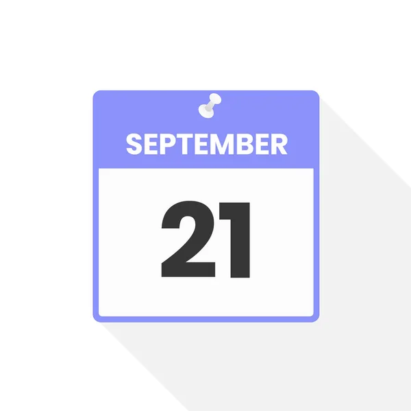 Icône Calendrier Septembre Date Mois Calendrier Icône Vectoriel Illustration — Image vectorielle