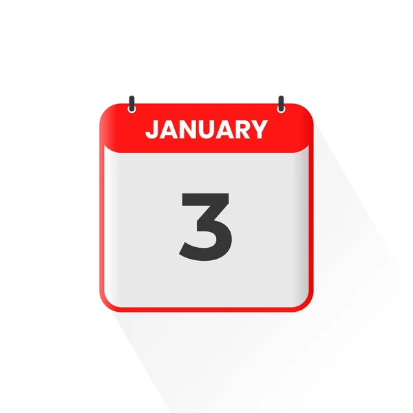 Januari Kalenderikon Januari Kalender Datum Månad Ikon Vektor Illustratör — Stock vektor