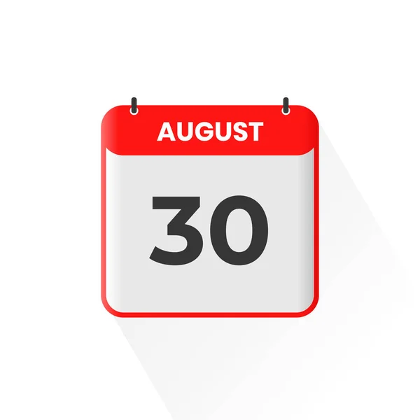 Icono Del Calendario Del Agosto Agosto Calendario Fecha Mes Icono — Archivo Imágenes Vectoriales