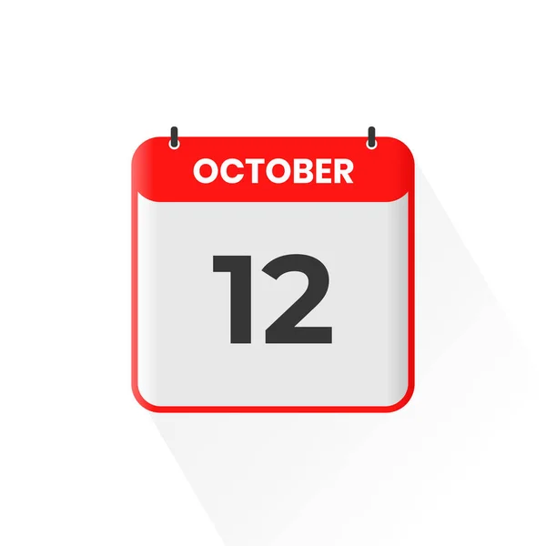 Kalenderikonen För Den Oktober Oktober Kalender Datum Månad Ikon Vektor — Stock vektor