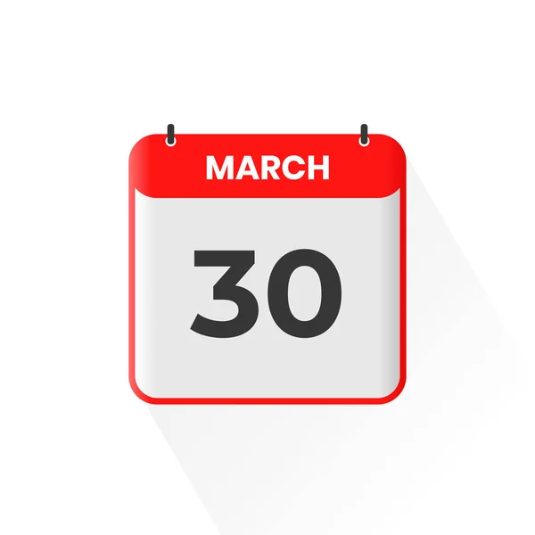 Kalendersymbol März März Kalender Datum Monat Symbol Vektor Illustrator — Stockvektor
