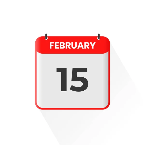 Icono Del Calendario Febrero Febrero Calendario Fecha Mes Icono Vector — Archivo Imágenes Vectoriales