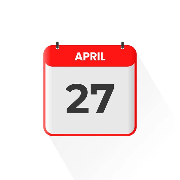Ikona Kalendarza Kwietnia Kwiecień Kalendarz Data Miesiąc Ikona Wektor Ilustrator — Wektor stockowy