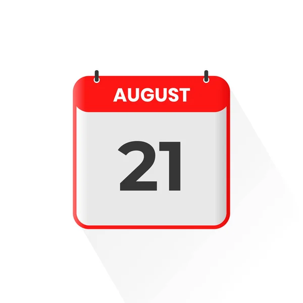 Agosto Icono Del Calendario Agosto Calendario Fecha Mes Icono Vector — Archivo Imágenes Vectoriales