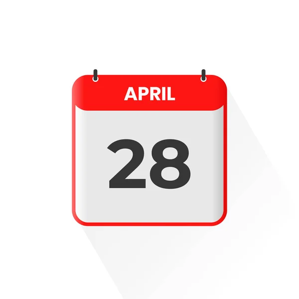 Kalenderikonen Den April April Kalender Datum Månad Ikon Vektor Illustratör — Stock vektor