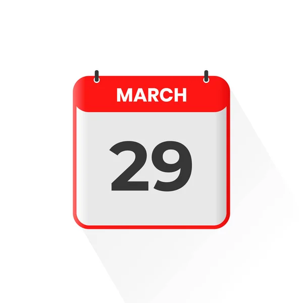 Kalendersymbol Vom März März Kalender Datum Monat Symbol Vektor Illustrator — Stockvektor