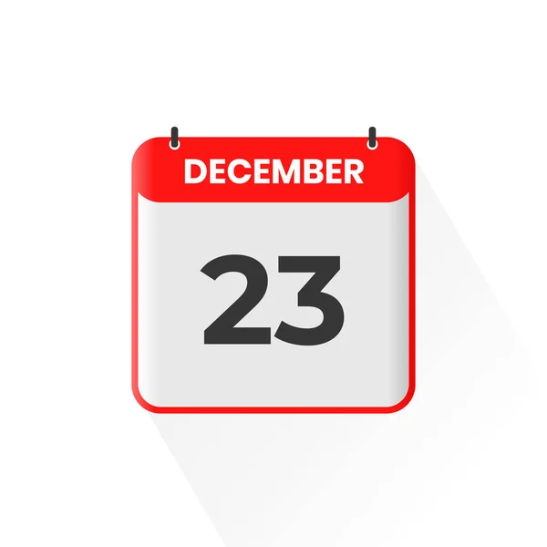 12月23日カレンダーアイコン 12月23日カレンダー日付アイコンベクトルイラストレーター — ストックベクタ