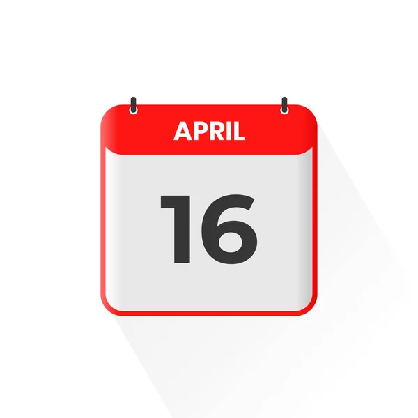 Kalenderikonen För April April Kalender Datum Månad Ikon Vektor Illustratör — Stock vektor