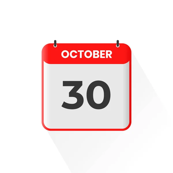 Oktober Kalender Icoon Oktober Kalender Datum Maand Pictogram Vector Illustrator — Stockvector