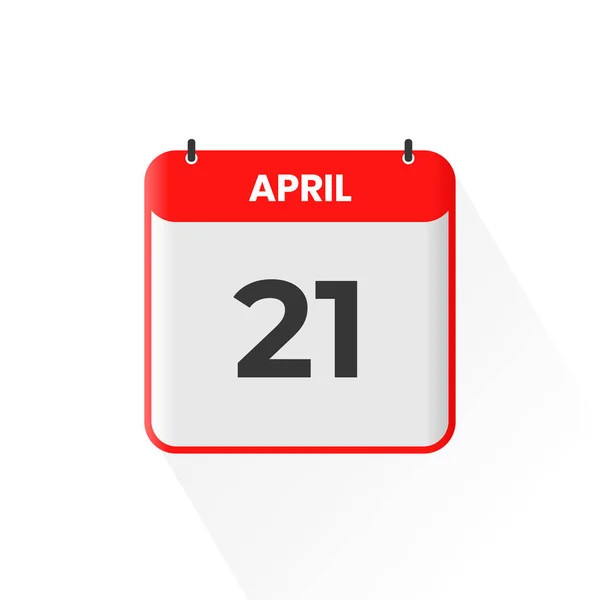 April Kalender Icoon April Kalender Datum Maand Pictogram Vector Illustrator — Stockvector