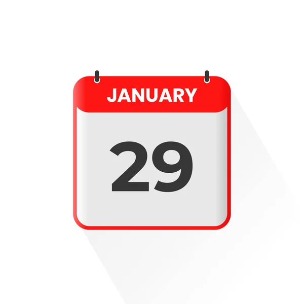 Icono Del Calendario Del Enero Enero Calendario Fecha Mes Icono — Vector de stock