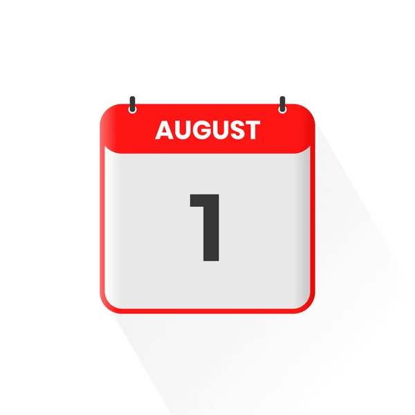 Agosto Ícone Calendário Agosto Calendário Data Mês Ícone Vetor Ilustrador —  Vetores de Stock