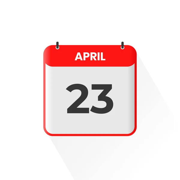 April Kalender Icoon April Kalender Datum Maand Pictogram Vector Illustrator — Stockvector