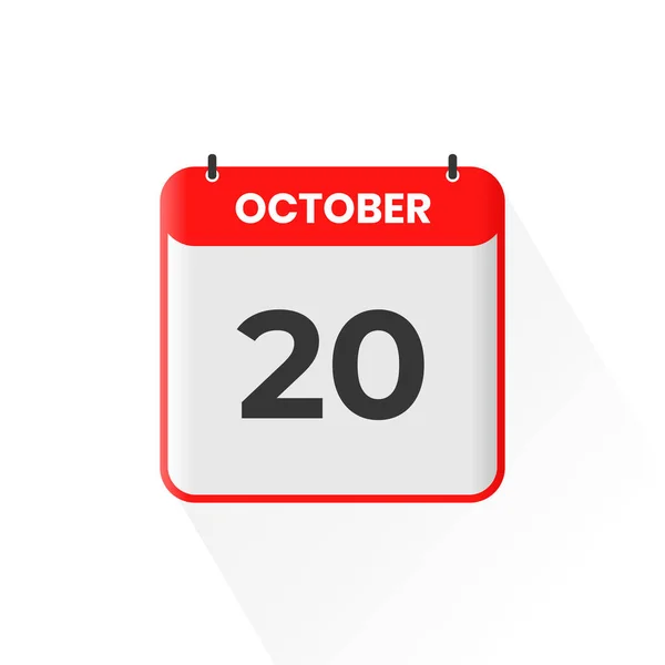 Ekim Takvim Simgesi Ekim Takvimi Tarih Ikon Vektör Çizeriname — Stok Vektör